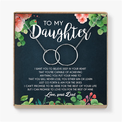 I WANT YOU TO BELIEVE DEEP IN YOUR HEART - NECKLACE FOR DAUGHTER