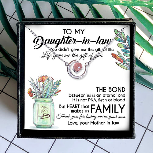 LIFE GAVE ME THE GIFT OF YOU - CRYSTAL CLAVICLE NECKLACE FOR DAUGHTER-IN-LAW