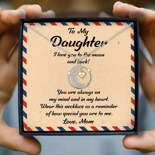 I LOVE YOU TO THE MOON AND BACK - NECKLACE FOR DAUGHTER