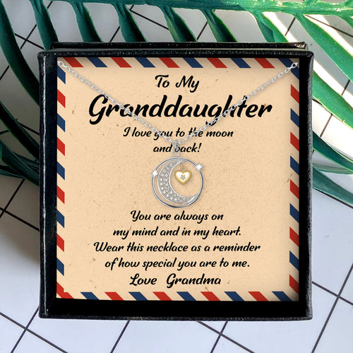 I LOVE YOU TO THE MOON AND BACK - NECKLACE FOR GRANDDAUGHTER