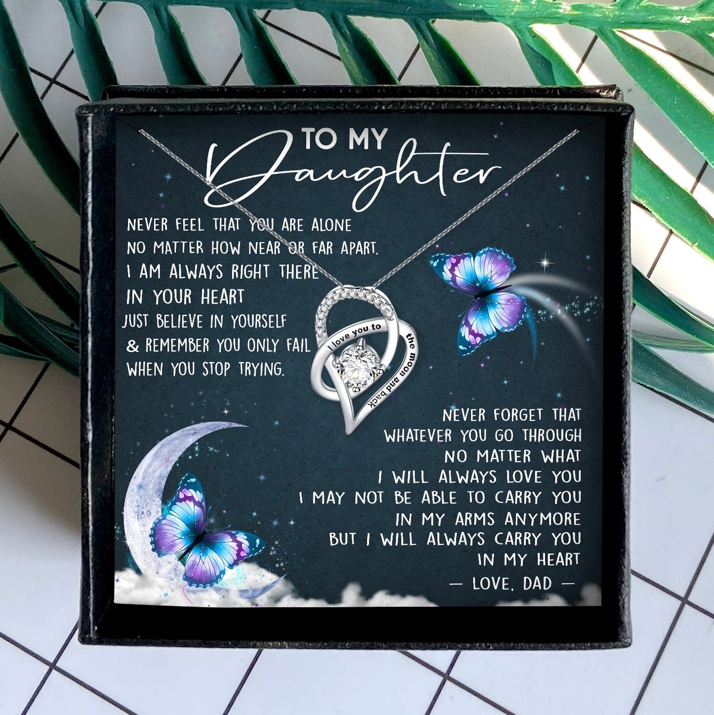 JUST BELIEVE IN YOURSELF - NECKLACE FOR DAUGHTER FROM DAD
