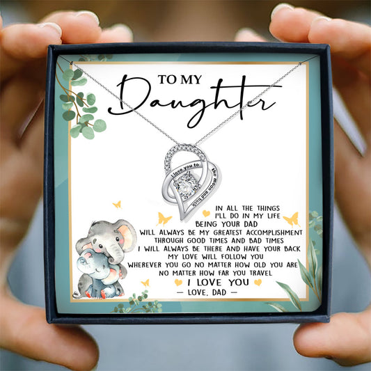 I LOVE YOU TO THE MOON AND BACK - NECKLACE FOR DAUGHTER FROM DAD