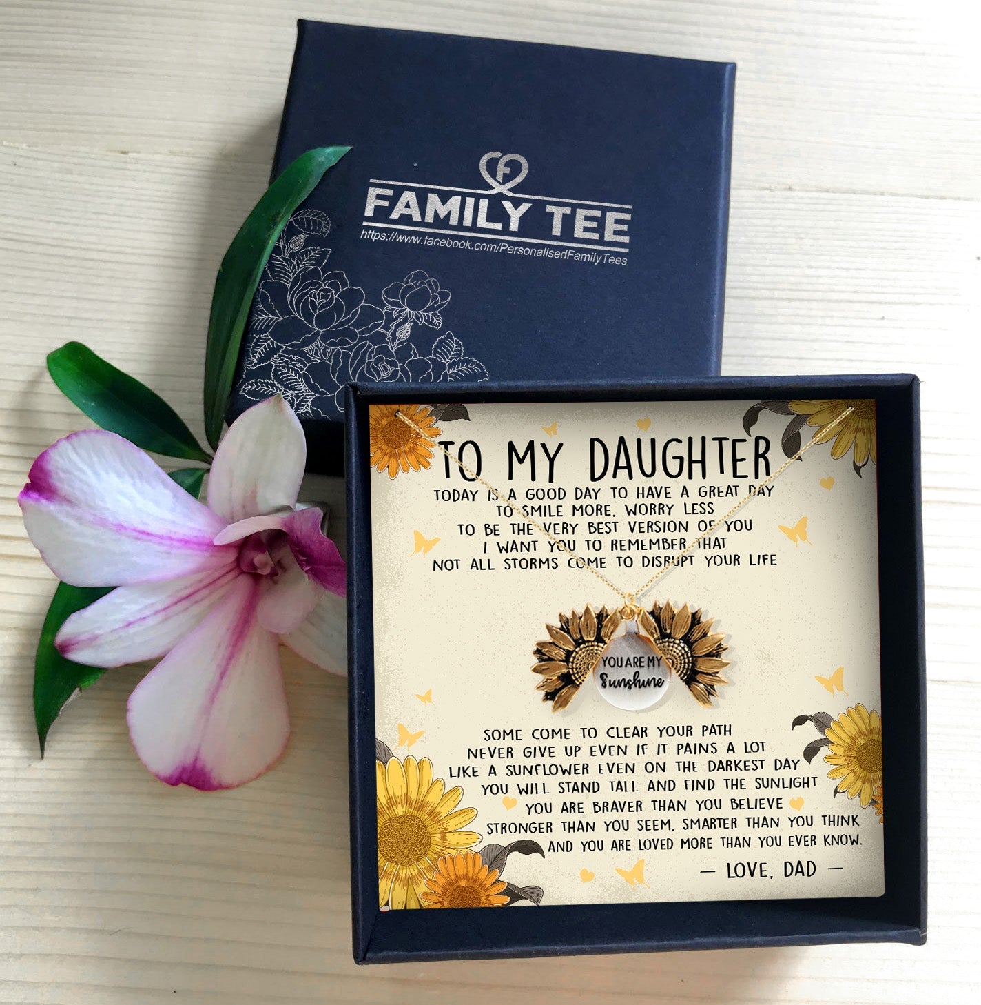 NEVER GIVE UP - NECKLACE FOR DAUGHTER