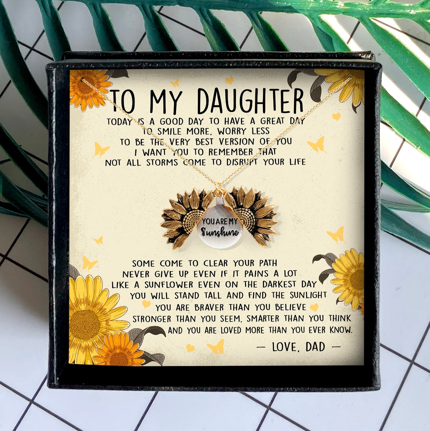NEVER GIVE UP - NECKLACE FOR DAUGHTER