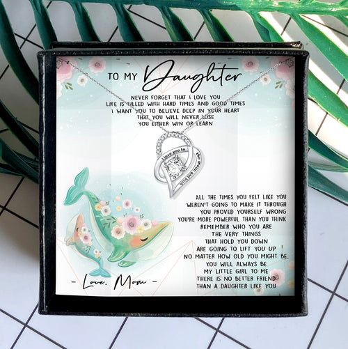 NEVER FORGET THAT I LOVE YOU  - NECKLACE FOR DAUGHTER FROM MOM