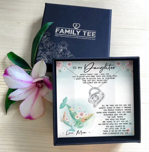 NEVER FORGET THAT I LOVE YOU  - NECKLACE FOR DAUGHTER FROM MOM
