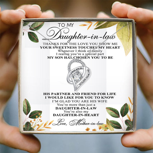 YOUR SWEETNESS TOUCHES MY HEART - NECKLACE FOR DAUGHTER-IN-LAW