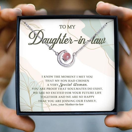 THANK YOU ARE JOINING OUR FAMILY - CRYSTAL CLAVICLE NECKLACE FOR DAUGHTER-IN-LAW