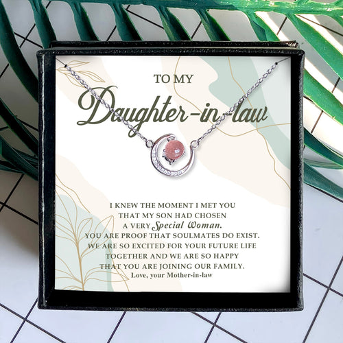 THANK YOU ARE JOINING OUR FAMILY - CRYSTAL CLAVICLE NECKLACE FOR DAUGHTER-IN-LAW