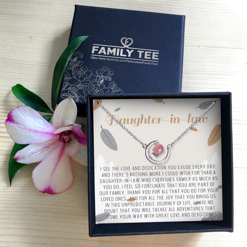 THANK YOU FOR ALL - CRYSTAL CLAVICLE NECKLACE FOR DAUGHTER-IN-LAW