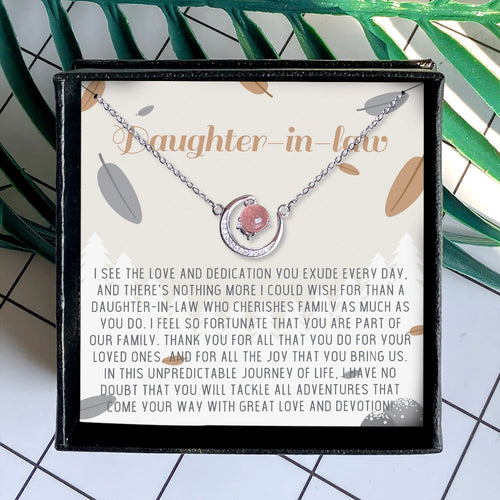 THANK YOU FOR ALL - CRYSTAL CLAVICLE NECKLACE FOR DAUGHTER-IN-LAW