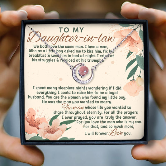 I WILL FOREVER LOVE YOU - CRYSTAL CLAVICLE NECKLACE FOR DAUGHTER-IN-LAW