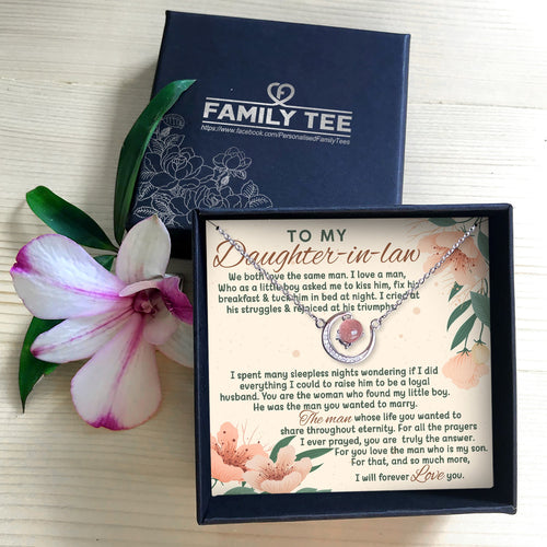 I WILL FOREVER LOVE YOU - CRYSTAL CLAVICLE NECKLACE FOR DAUGHTER-IN-LAW