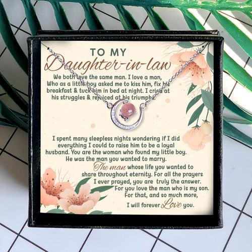 I WILL FOREVER LOVE YOU - CRYSTAL CLAVICLE NECKLACE FOR DAUGHTER-IN-LAW