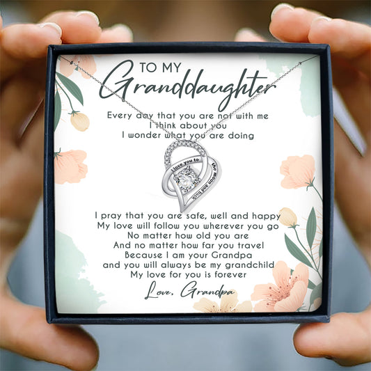 MY LOVE FOR YOU IS FOREVER - NECKLACE FOR GRANDDAUGHTER FROM GRANDPA