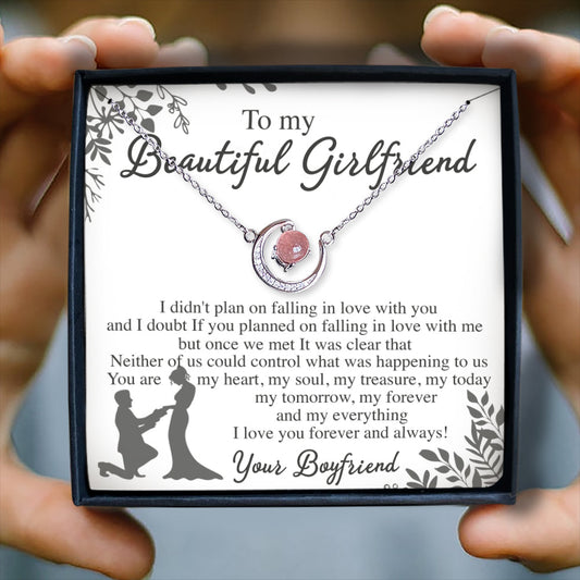 I LOVE YOU FOREVER AND ALWAYS - CRYSTAL CLAVICLE NECKLACE FOR  BEAUTIFUL GIRLFRIEND