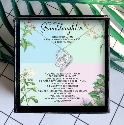 YOU ARE THE BEAT OF MY HEART - NECKLACE FOR GRANDDAUGHTER FROM GRANDMA