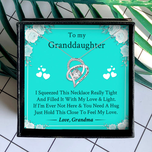 JUST HOLD THIS CLOSE TO FEEL MY LOVE - NECKLACE FOR GRANDDAUGHTER