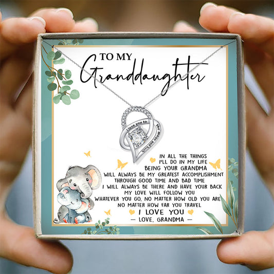 MY LOVE WILL FOLLOW YOU - NECKLACE FOR GRANDDAUGHTER FROM GRANDMA