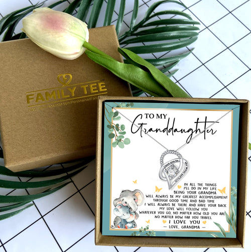 MY LOVE WILL FOLLOW YOU - NECKLACE FOR GRANDDAUGHTER FROM GRANDMA