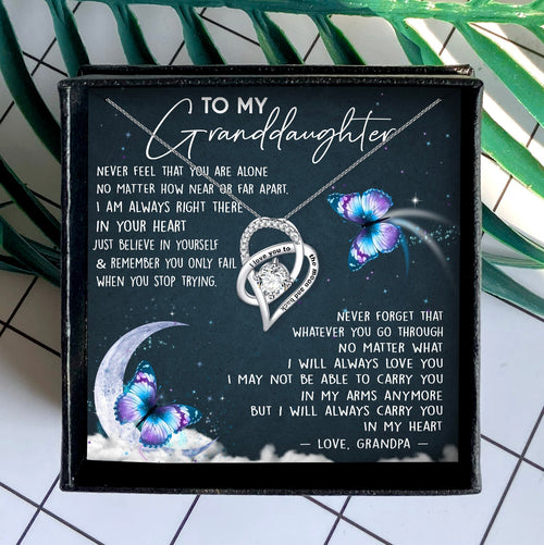 JUST BELIEVE IN YOURSELF - NECKLACE FOR GRANDDAUGHTER FROM GRANDPA
