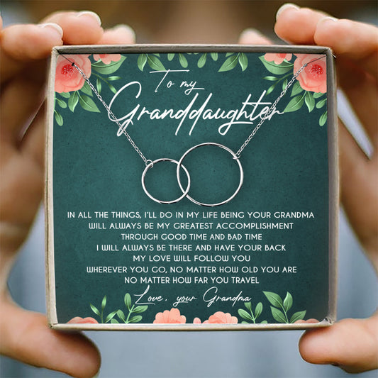 I WILL ALWAYS BE THERE AND HAVE YOUR BACK - NECKLACE FOR GRANDDAUGHTER FROM GRANDMA