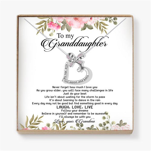 NEVER FORGET HOW MUCH I LOVE YOU - NECKLACE FOR GRANDDAUGHTER FROM GRANDMA