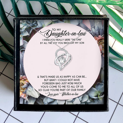YOU'RE PART OF OUR FAMILY - NECKLACE FOR DAUGHTER-IN-LAW FROM MOTHER-IN-LAW