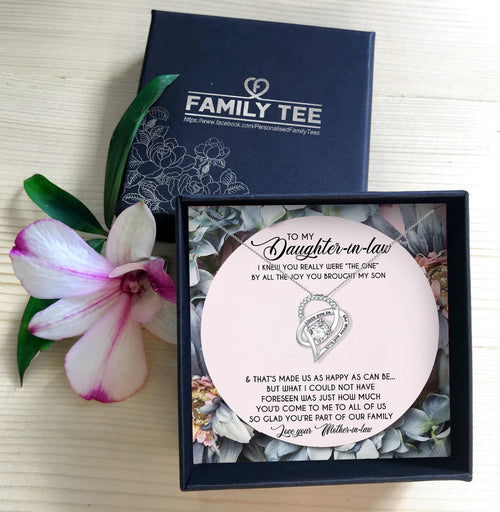 YOU'RE PART OF OUR FAMILY - NECKLACE FOR DAUGHTER-IN-LAW FROM MOTHER-IN-LAW