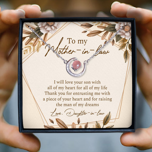 I WILL LOVE YOUR SON - CRYSTAL CLAVICLE NECKLACE FOR MOTHER-IN-LAW