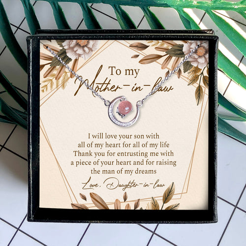 I WILL LOVE YOUR SON - CRYSTAL CLAVICLE NECKLACE FOR MOTHER-IN-LAW