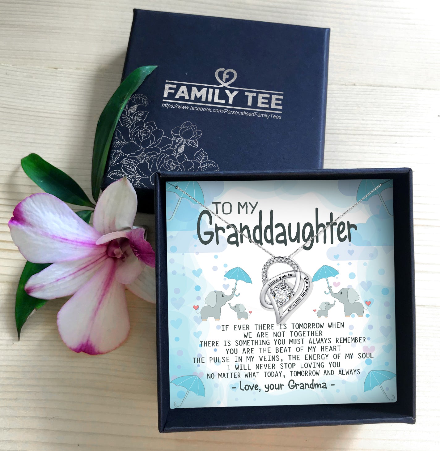 THE PULSE IN MY VEINS - NECKLACE FOR GRANDDAUGHTER FROM GRANDMA