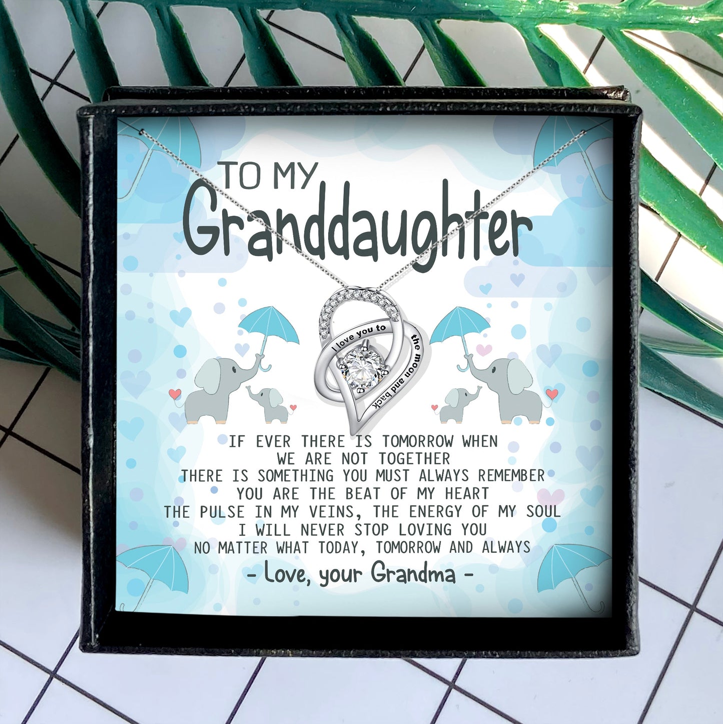 THE PULSE IN MY VEINS - NECKLACE FOR GRANDDAUGHTER FROM GRANDMA