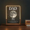 Moon Phase Dad Gift – Personalized Acrylic Plaque Light