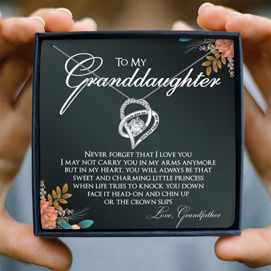 NEVER FORGET THAT I LOVE YOU - NECKLACE FOR GRANDDAUGHTER FROM GRANDFATHER