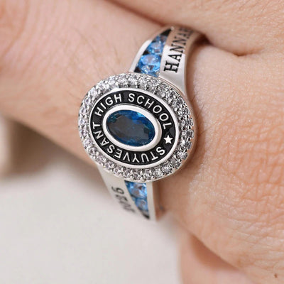 Custom Senior High School Graduation Class Ring Class of 2026 Ring, Personalized Engraved Birthstone College Ring, Graduation Keepsake Gift