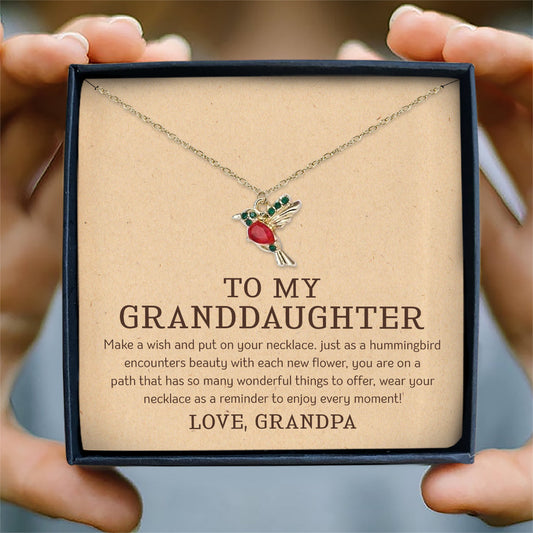 MAKE A WISH AND PUT ON YOUR NECKLACE - NECKLACE FOR GRANDDAUGHTER