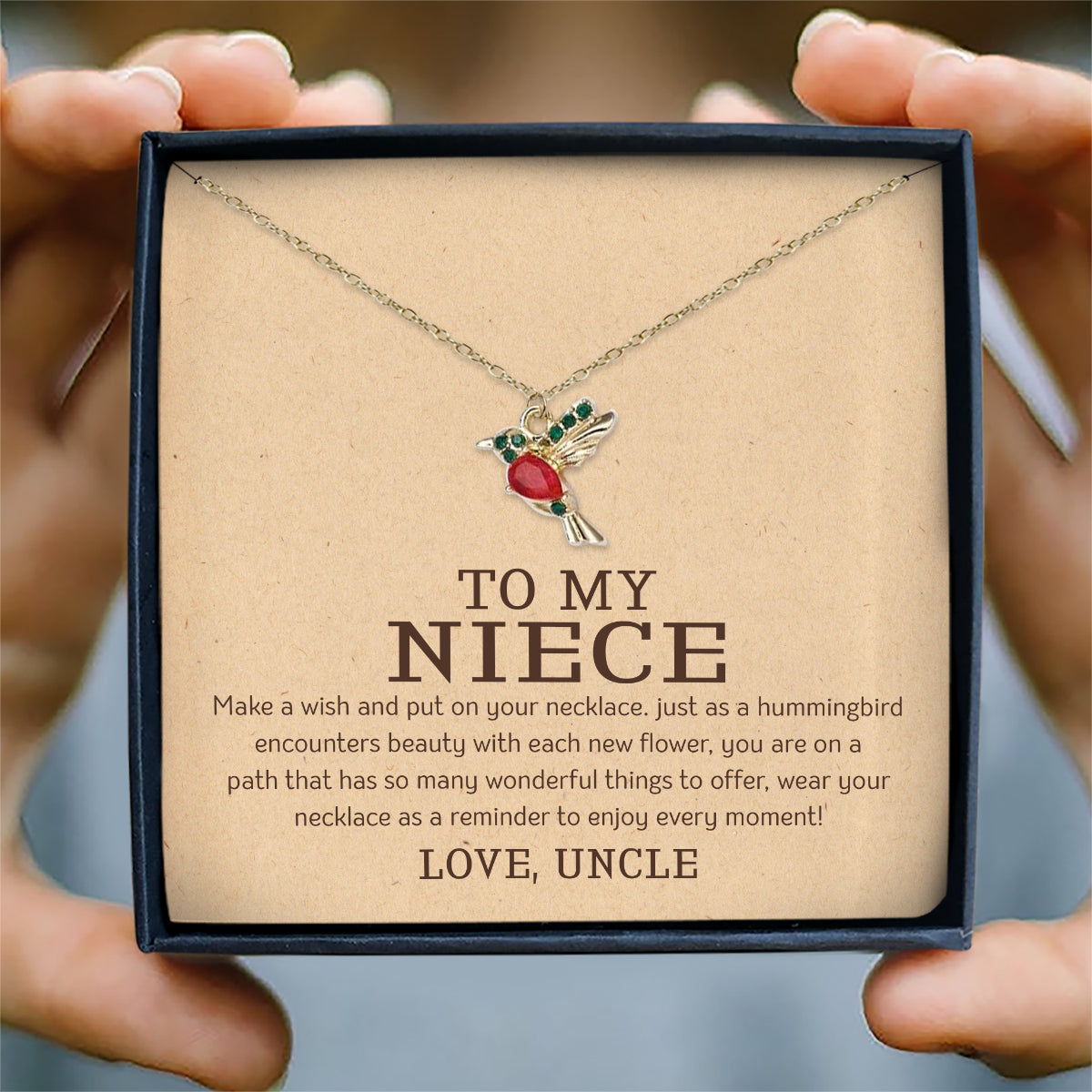 MAKE A WISH AND PUT ON YOUR NECKLACE - NECKLACE FOR NIECE