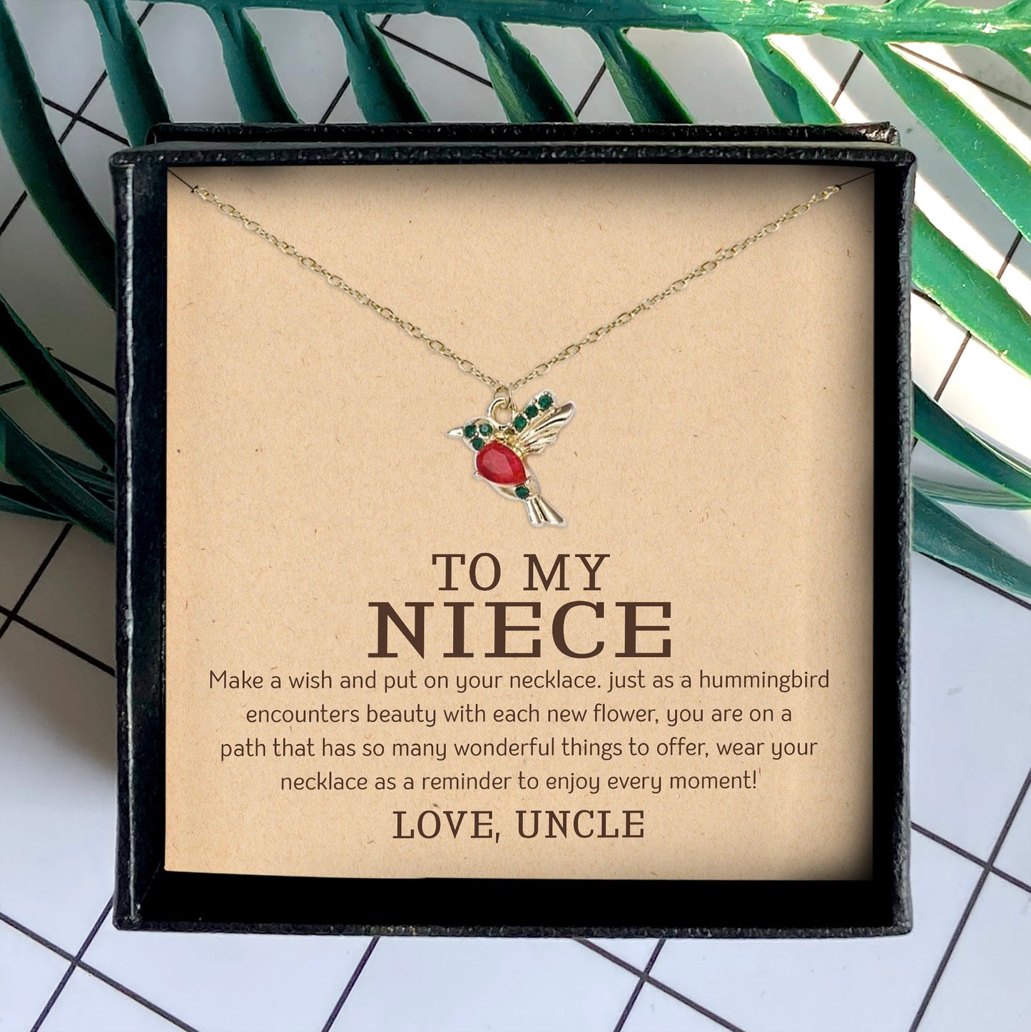 MAKE A WISH AND PUT ON YOUR NECKLACE - NECKLACE FOR NIECE