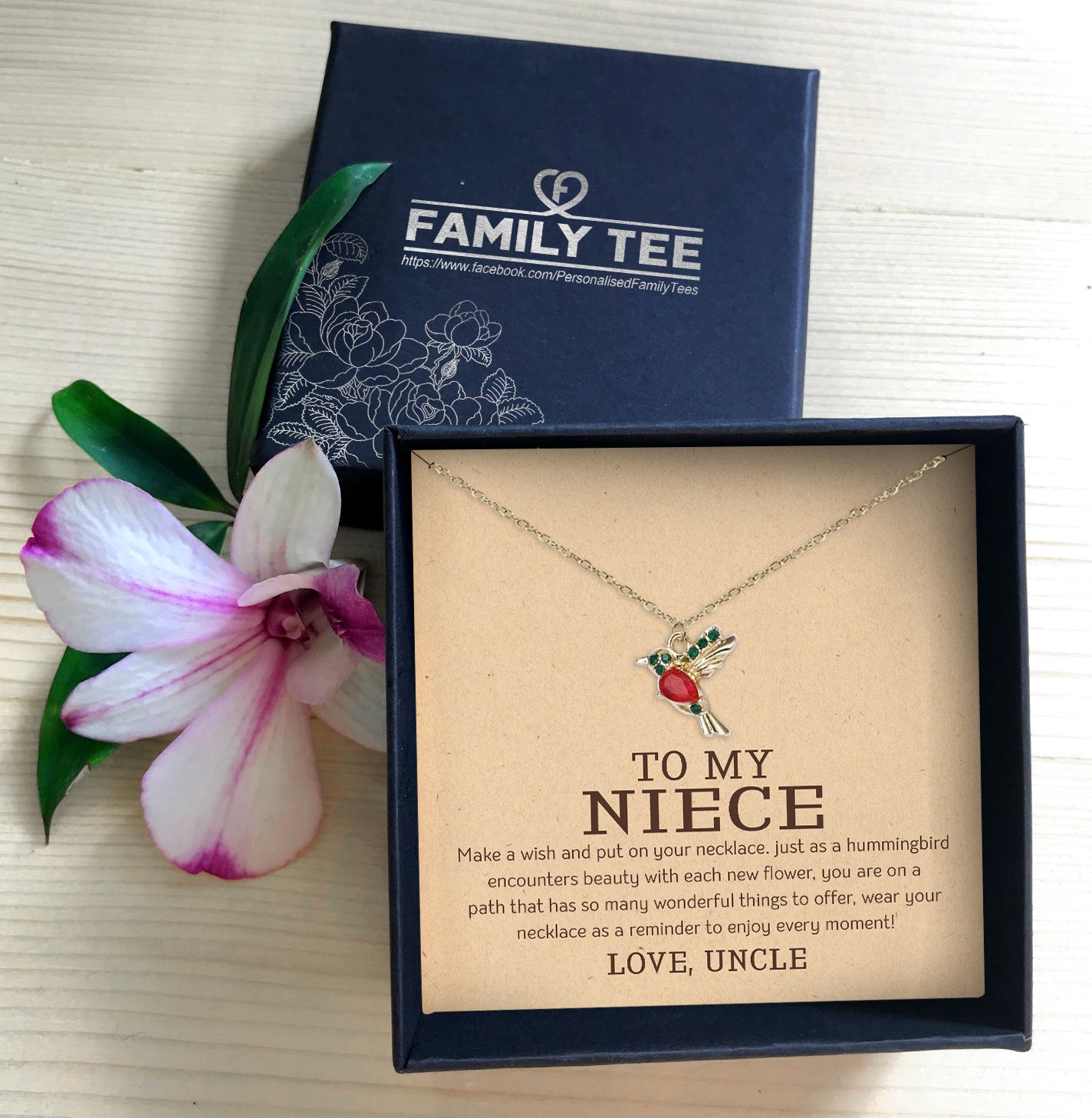 MAKE A WISH AND PUT ON YOUR NECKLACE - NECKLACE FOR NIECE