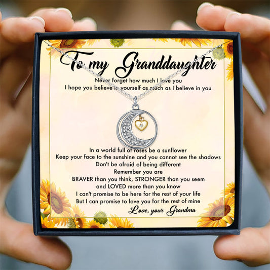 NEVER FORGET HOW MUCH I LOVE YOU - NECKLACE FOR GRANDDAUGHTER