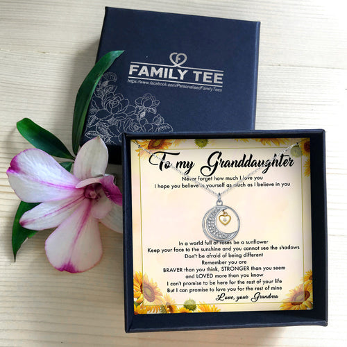 NEVER FORGET HOW MUCH I LOVE YOU - NECKLACE FOR GRANDDAUGHTER