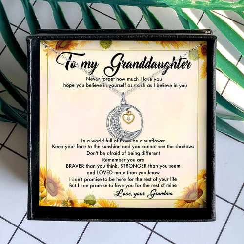 NEVER FORGET HOW MUCH I LOVE YOU - NECKLACE FOR GRANDDAUGHTER