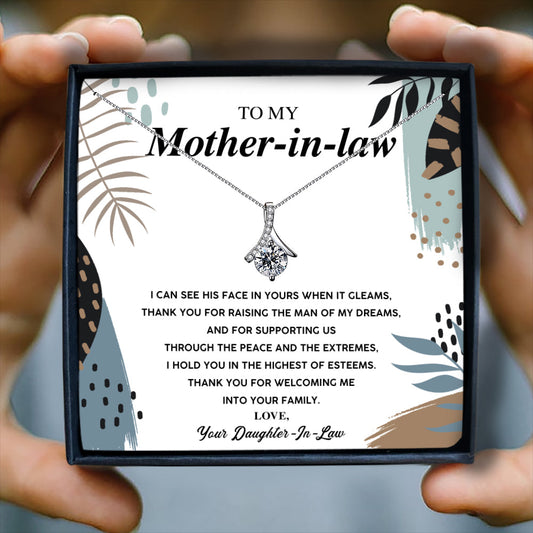 THANK YOU FOR WELCOMING ME INTO YOUR FAMILY - NECKLACE FOR MOTHER-IN-LAW