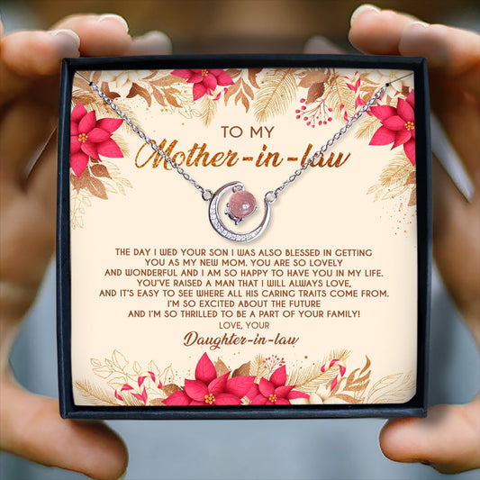 I AM SO HAPPY TO HAVE YOU IN MY LIFE - CRYSTAL CLAVICLE NECKLACE FOR MOTHER-IN-LAW