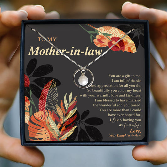 YOU ARE A GIFT TO ME - NECKLACE FOR MOTHER-IN-LAW FROM DAUGHTER-IN-LAW