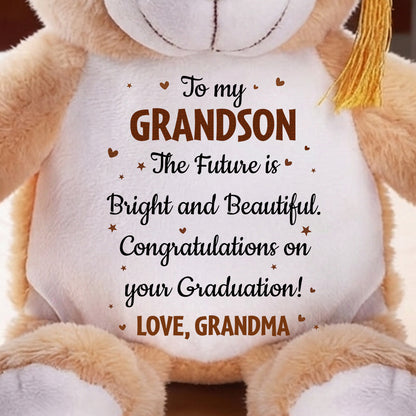 The Future Is Bright And Beauty - Personalized Graduation Bear