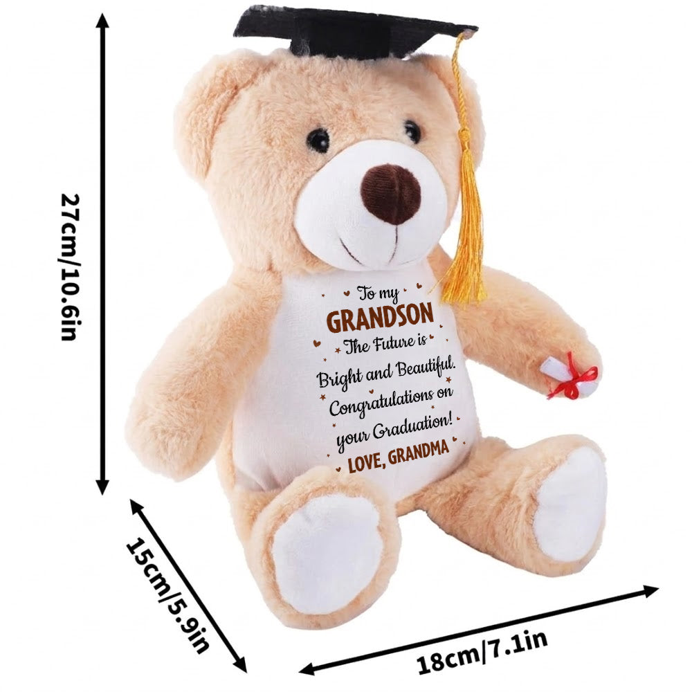The Future Is Bright And Beauty - Personalized Graduation Bear