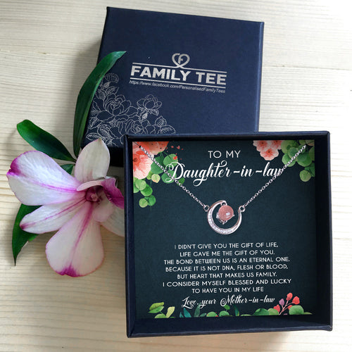LIFE GAVE ME THE GIFT OF YOU - CRYSTAL CLAVICLE NECKLACE FOR DAUGHTER-IN-LAW