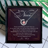 ALWAYS REMEMBER HOW MUCH I LOVE YOU - CRYSTAL CLAVICLE NECKLACE FOR NIECE